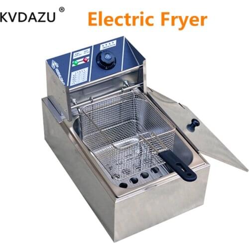 Commercial single cylinder tanks electric deep fryer french fries machine oven pot food frying machine fried chicken row