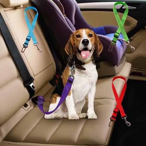 Dog Belt Seat Pet Car Adjustable Cat Clip Harness Leash Safety Travel Lead Supplies Vehicle Collar Medium Seatbelt Small Tractio