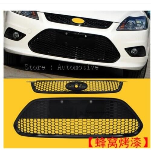 With LOGO styling ABS chrome front rear fog lamps cover trim For Ford Focus 2009 2010 2011 2012 Grille Around Trim Racing Grills