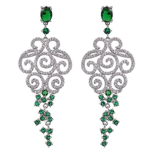 European And American Fashion Micro Mounted Zircon Palace Wind Retro Earrings Dress Earring Women Weeding Gift GLE5977