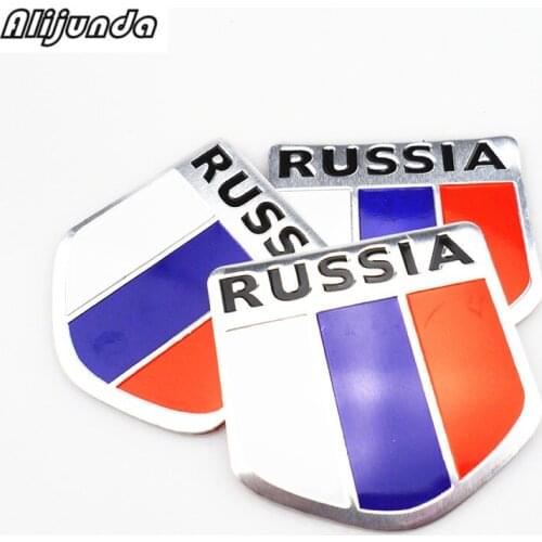 High quality Russia car sticker 3d flag logo, Label sticker accessories for Volkswagen vw POLO Tiguan Passat Golf EOS Scirocco