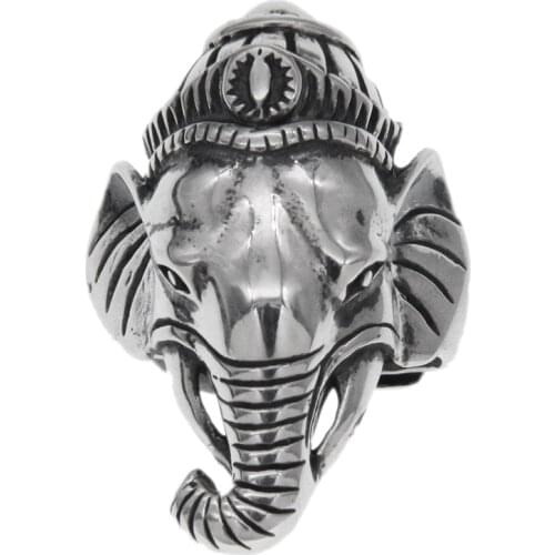 2020 new real solid S925 pure silver vintage Thai silver beast open ring for men unique personality and domineering men ring