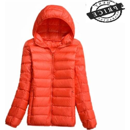 Winter Jacket Women 2021 White Duck Down Jackets Short Thin Coat Autumn Plus Size 6XL Ladies Coats Chaqueta Mujer LWLa15