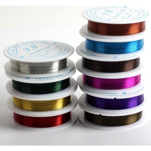 0.5MM 0.4MM 0.3MM/Roll Wire Line Mixed Multicolor Plated Beaded Crafts DIY Choker Bracelet Necklace Jewelry Making