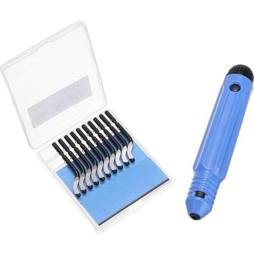 1Pc New BS1010 Blade NB1100 Burr Handle With 10 Blades With BS1010 Deburring Tool 100% For Aluminum And Plastic