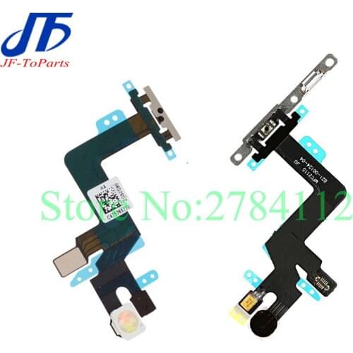 10Pcs Power Button Flex Cable for iPhone 6 6G 4.7" 6P 6S Plus 6SP 5.5'' On Off Ribbon With Metal Bracket Flash LED Repair Parts
