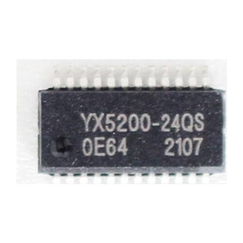 10PCS YX5200-24QS UART Serial Port MP3 Chip (Alternative of YX5200-24SS)