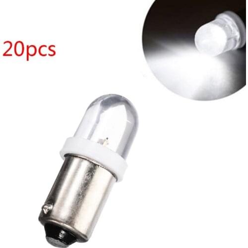 20pcs BA9S T4W 1895 1SMD LED 12V Turn Signal Light Dashboard Bulb Low wattage and power saving