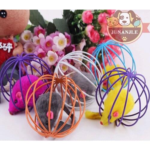 2021 New Cage Mouse Toy 6cm Cat Scratch Ball Ball Ball Toy Creative Cat Tease Toy
