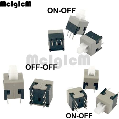 30pcs Latching Push Button Switch 8.5*8.5mm DIP 3pin 8.5x8.5MM Self-Lock and Momentary Square Switch