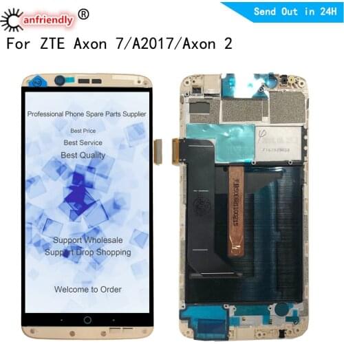5.5" For ZTE Axon 7 A2017 A2017U A2017G Axon7 LCD Display+Touch Screen Digitizer with frame Assembly Replacement For ZTE Axon 2