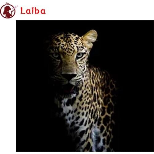 5d diy diamond painting Modern animal art, leopard diamond painting cross stitch mosaic embroidery diamond round square stones