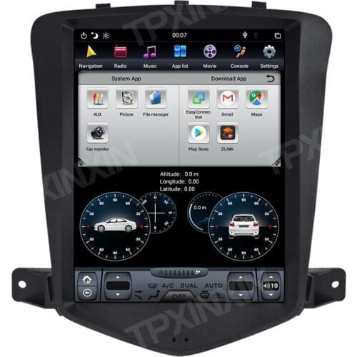 For Chevrolet CRUZE 2008-2012 Tesla Style Android 9.0 6Core 4GB Car GPS Navigation Stereo Head Unit Multimedia Player Auto Radio