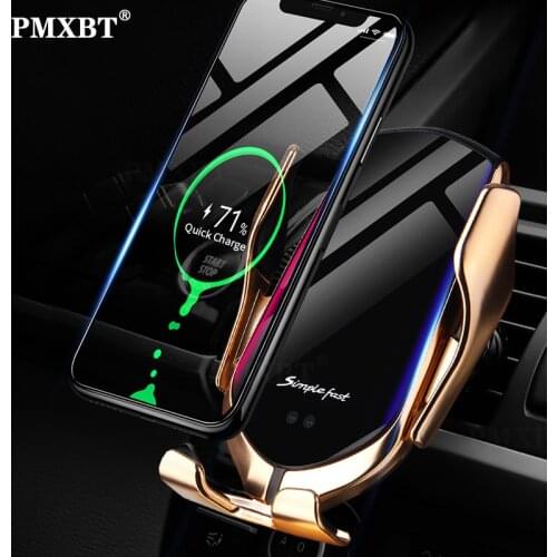 Smart Sensor Car Wireless Charger 10W Qi Fast Charging Intelligent Infrared Automatic Clamping Phone Holder For iPhone 8 Samsung