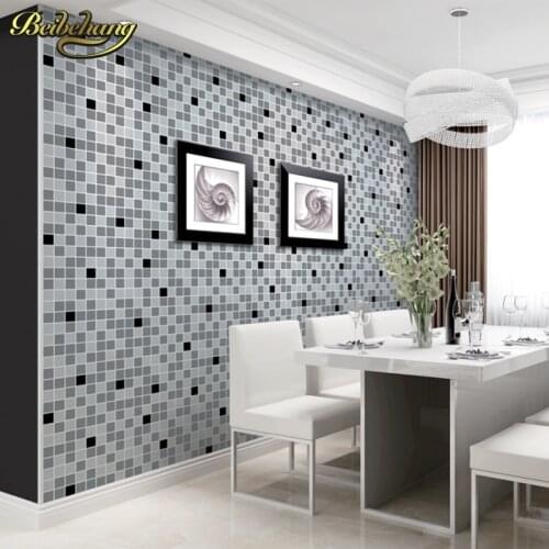 Beibehang minimalist relief mosaic TV Background papel de parede 3D Wallpaper roll WallPaper for Living room Bedroom 3d flooring