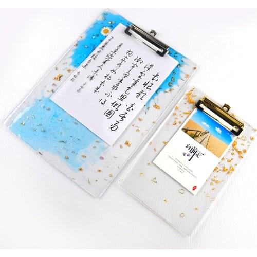 DIY Folder Board Files Clip Silicone Molds For Handmade Epoxy Resin Stationary Craft Making Moule Silicona Resina Epoxi Moulds