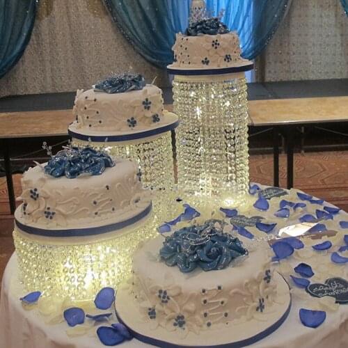 DZ3Pcs Crystal Cake Stand Wedding Banquet Party Cake Display Birthday Decoration Hot Sale Wedding Cake cupcake display