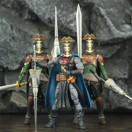 Custom Black Knight Cavalry 7" Action Figure The Crusaders Middle Ages Paladin Collectible ML Legends Black Knight Toys Doll
