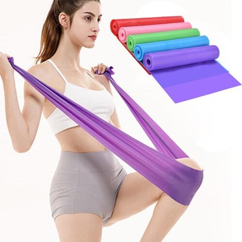 Yoga Fitness Resistance Bands Elastic Stretch Tension Pull Rope Exercise Indoor Training Workout Sports Gym Equipment 18/36/50LB