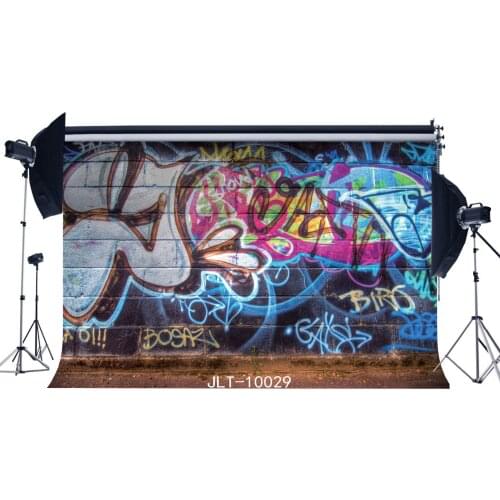 Photography Backdrops Graffiti Style Vibrant Artistic Brick Wall Backdrop