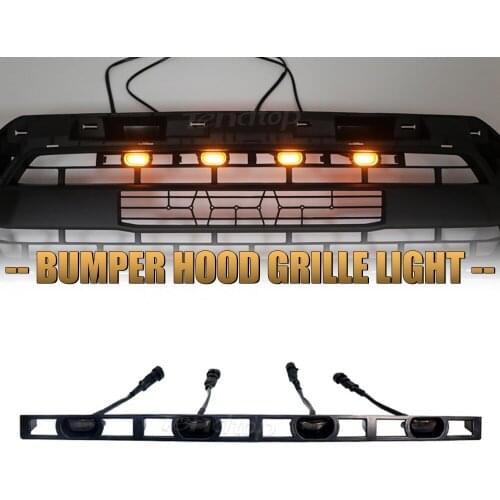 For Toyota Tacoma 2012-2015 Bumper Hood Indicator Car Front Grille LED Signal Light Replacement Smoked Car Assessories