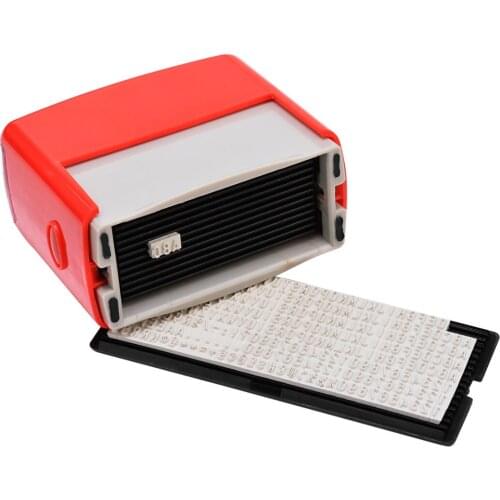 Custom Personalised Self Inking Rubber Stamp Kit Office Stationary Business Name Address DIY Self Inking Stamp Blue/Red/Black