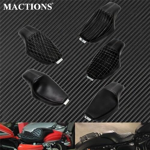 Motorcycle Black Leather Two Up Driver Front Rear Passenger Seat For Harley Sportster XL 883 1200 72 48 Iron XL883N Forty Eight