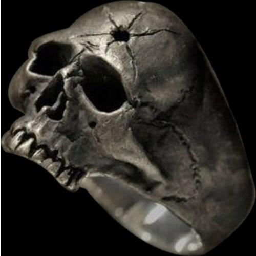 2021 Punk Vintage Skull Rings for Men Accessories Statement Jewelry Gothic Silver Color Fashion Stainless Steel Men Rings