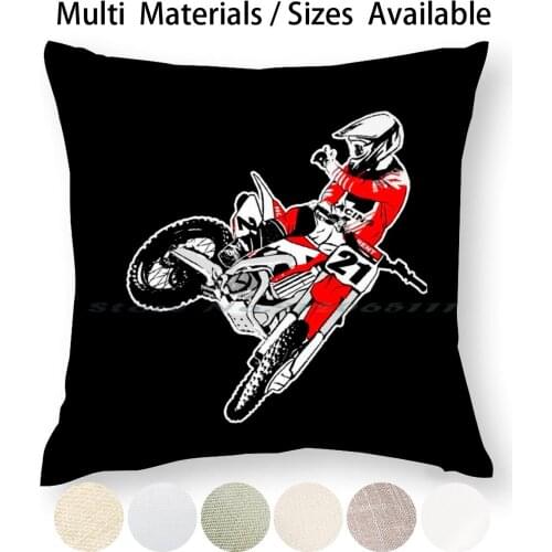Moto Cross-Motocross-Supercross-Mx-Sx Pillow Case Throw Pillow Cover Cotton Linen Flax Motocross Moto Cross Supercross Enduro