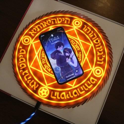 Suitable for iPhone Android Magic Array wireless charger with sound effect 10W fast charging mobile phone wireless charging base