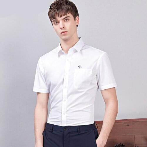 Shirt Male Solid Shirt Brand Clothing Pocket Mens Short Sleeve Dudalinas Shirt Plus Size Slim Fit Shirt Casual Men Clothes 9XL