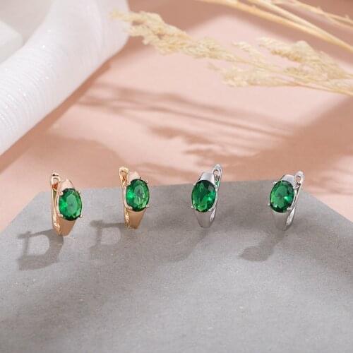 New Small Gold Silver Color Exquisite Design Earrings MultiColor Cubic Zirconia Stud Earrings for Women Jewelry Simple Gift