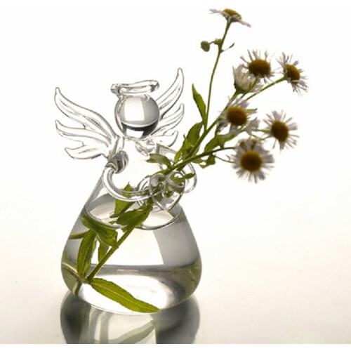 Mini Angel Flower Hanging Glass Vase Planter Vase Plants Tank Terrarium Bottle