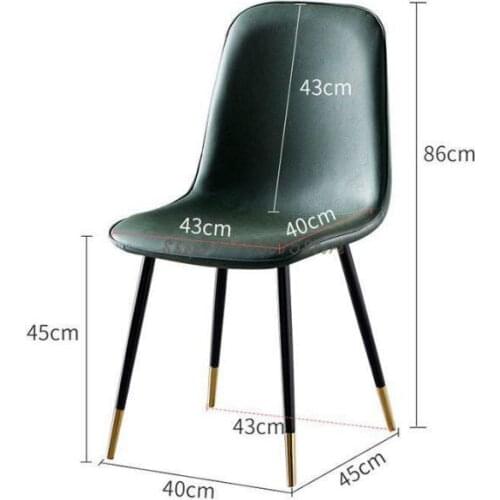 Dining Chair Home Nordic Light Luxury Restaurant Modern Minimalist Iron Dining Chair Makeup Stool Backrest Desk Chair