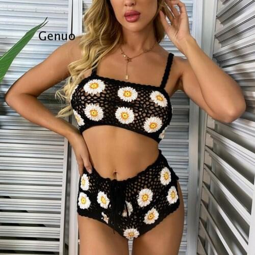Bathroom Outings Women 2021 Beach Clothes Cover Up May Female Beachwear Retro Vest Slide Raising Four Piece Leggings Split