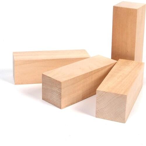 XIAPINMOON 4PCS Basswood Carving Blocks for Carveing More Suitable for Beginner to Expert 4 Pcs with Four 6"x 2"x 2" Unfinished