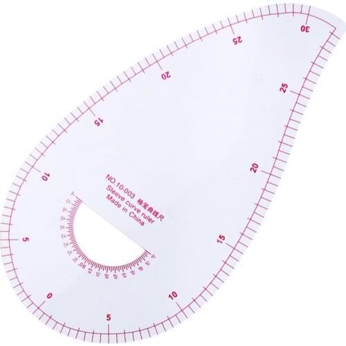 2PCS Plastic Multifunctional Sleeve Curve Ruler Measure Plastic Dressmaking Tailor Sewing Cutting Rulers Quilting Tools