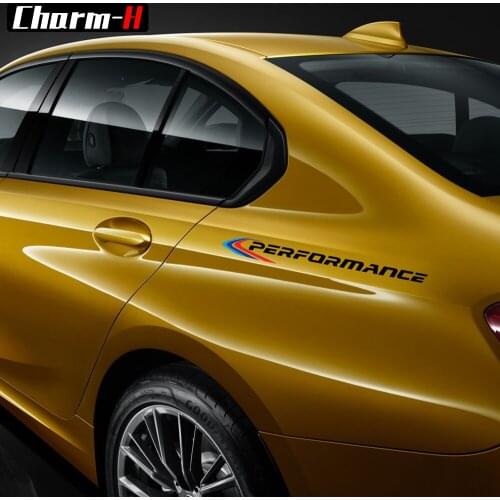 2pcs Reflective M Performance Side Logo Sticker Rear Fender Vinyl Decal for BMW f30 f34 f35 f10 f11 e53 e34 e70 e71 f15 f16 g20