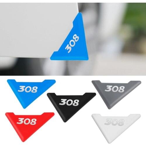 2pcs Car Door Corner Bumper Buffer Protection Scratch Protector for Peugeot 308 Accessories Car Styling