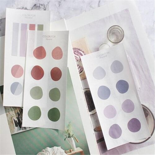 24Pcs Macaron Color Irregular Round Stickers Self Adhesive Sticker DIY Diary Scrapbooking Decorative Stickers Kawaii Stationery