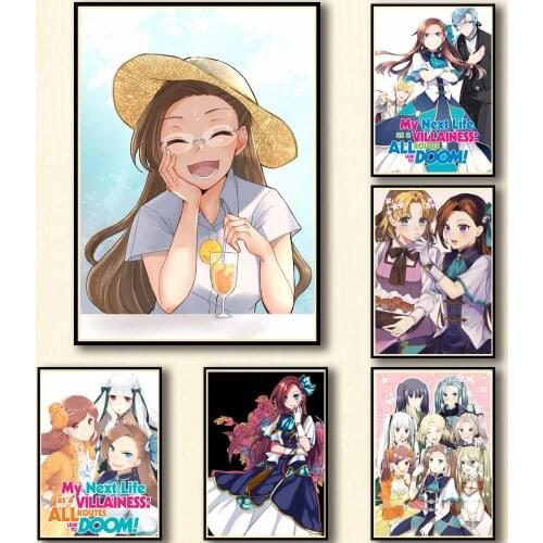 50 Designs My Next Life As A Villainess All Routes Lead To Doom Whitepaper Poster Artwork Fancy Wall Sticker for Coffee HouseBar