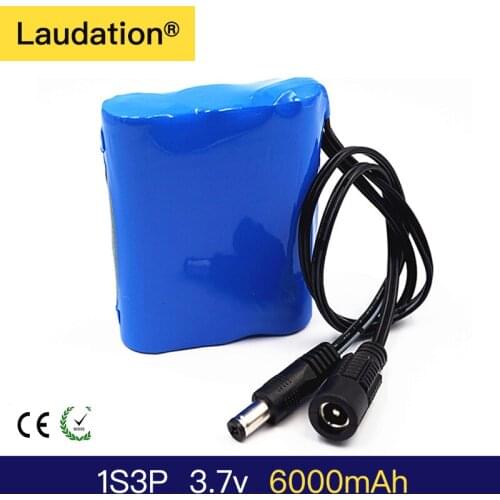 18650 pack 6Ah Rechargeable Batteries For CCTV/Loudspeakers/Robot/LampsSuperior quality 3.7 V lithium battery Pack 6000mAh /6ah