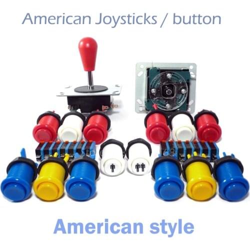Arcade Cabinet American Joysticks microswitch button 2 players & Buttons Control Kit / Arcade mame DIY KIT - JAMMA