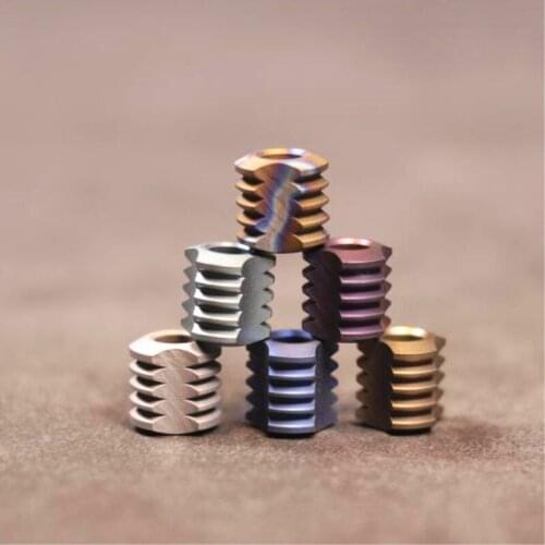 Titanium Alloy Paracord Beads E section (Triangle) Pendant Knife Beads EDC Outdoor Beads