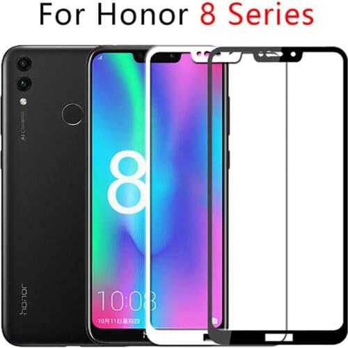 Case On Honor 8x 8c 8a 8 Lite Full Cover Tempered Glass For Huawei Honer Onor 8 A X C Light Honor8x Honor8 Honor8c Tremp Phone