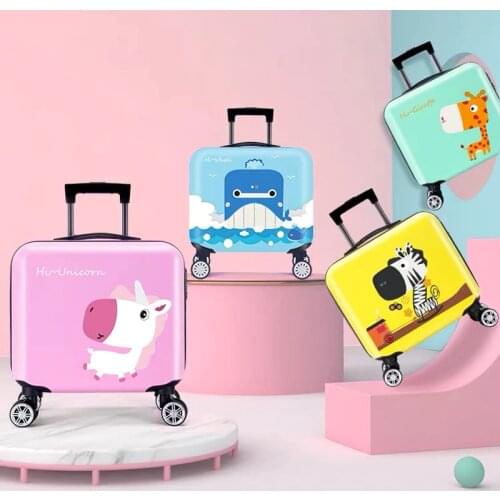 Girl&boy Cartoon Rolling Luggage Children Anime Trolley Suitcases on Wheel kids Travel luggage Student Carry On school luggage