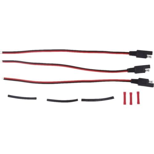 Black Plastic Solar Panel Auto Boat Battery Connector Adapter Power Plug