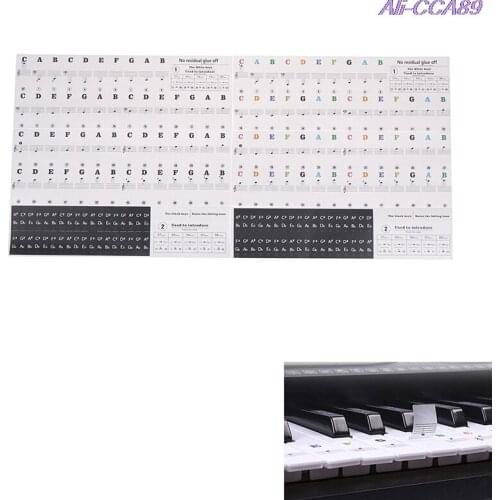 Electronic Piano Keyboard Sound Name Stickers Key Sticker Piano Stave Music Decal Label Note Sticker 49 54 61 88 Keys