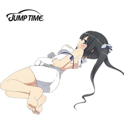 JumpTime 13cm x 8.7cm Car Styling Super Sexy beauty Girl Hestia Anime JDM Vinyl Decal Car Sticker Accessories