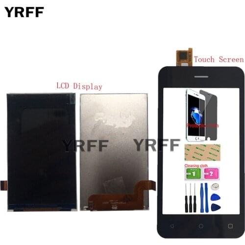 4'' Mobile LCD Display for Fly Stratus 5 FS406 FS 406 LCD Display Front Glass Touch Screen Digitizer Sensor Tools Protector Film